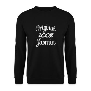 Original 100% Jasmine - Unisex Sweatshirt - black - Front - Alina (178cm) & Michal (187cm)