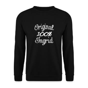 Original 100% Ingrid - Unisex Pullover - Schwarz - Vorne - Alina (178cm) & Michal (187cm)