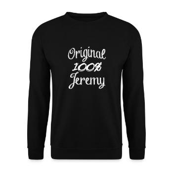 Original 100% Jeremy - Unisex Sweatshirt - black - Front - Alina (178cm) & Michal (187cm)