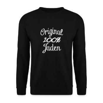 Original 100% Jaden - Unisex Pullover - Schwarz - Vorne - Alina (178cm) & Michal (187cm)