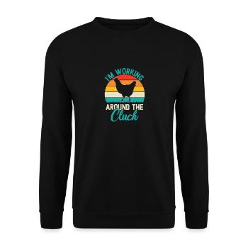 Amateur de poulet Éleveur de poulet - Sweat-shirt Unisexe - noir - Devant - Alina (178cm) & Michal (187cm)