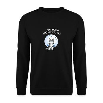 Wolf Animal Wolves Funny Wolf - Unisex Sweatshirt - black - Front - Alina (178cm) & Michal (187cm)