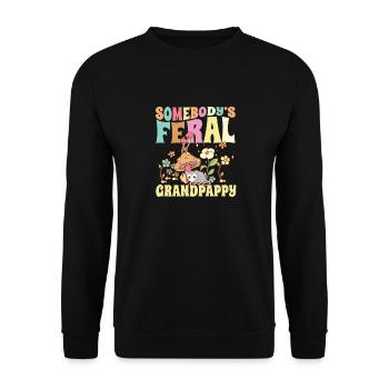 Somebody's Feral Grandpappy Wild Family Opossum - Unisex Sweatshirt - black - Front - Alina (178cm) & Michal (187cm)