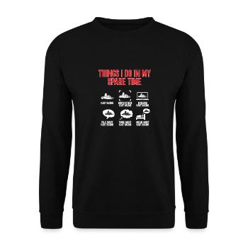 Go Kart Rennen Kartsport Karting - Unisex Pullover - Schwarz - Vorne - Alina (178cm) & Michal (187cm)