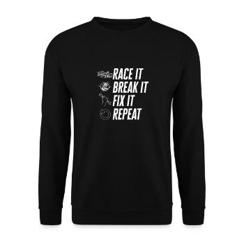 Go Kart Racing Karting Karting - Unisex Sweatshirt - black - Front - Alina (178cm) & Michal (187cm)
