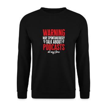 Podcaster Podcast - Unisex Sweatshirt - black - Front - Alina (178cm) & Michal (187cm)
