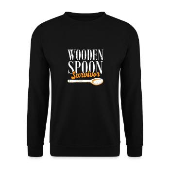 Drôle italien Meme Parenting Mom Joke Wooden - Sweat-shirt Unisexe - noir - Devant - Alina (178cm) & Michal (187cm)
