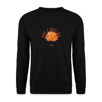 Haben Sie einen großen Herbst Baum Liebhaber - Unisex Pullover - Schwarz - Vorne - Alina (178cm) & Michal (187cm)