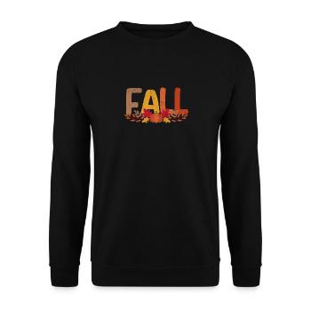 Autumn Leaves Funny Pumpkin Lovers Halloween - Unisex Sweatshirt - black - Front - Alina (178cm) & Michal (187cm)