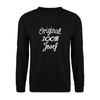 Original 100% Josef - Unisex Pullover - Schwarz - Vorne - Alina (178cm) & Michal (187cm)