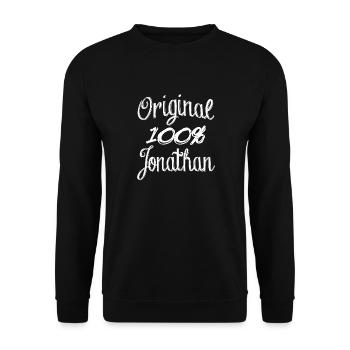 Original 100% Jonathan - Unisex Pullover - Schwarz - Vorne - Alina (178cm) & Michal (187cm)