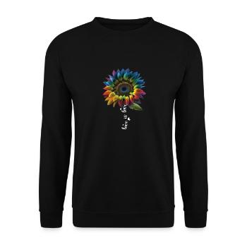 Rainbow Sunflower Love Is Love LGBT Gay Lesbian - Unisex Sweatshirt - black - Front - Alina (178cm) & Michal (187cm)