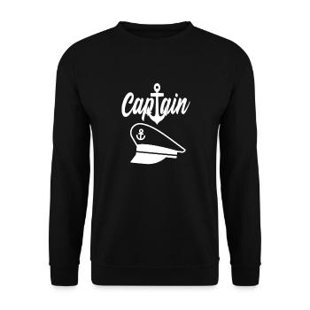 Ship Captain Cruise Ship Anchor Gift Idea - Unisex Sweatshirt - black - Front - Alina (178cm) & Michal (187cm)