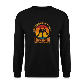 Assez habile pour être un serrurier Pick L - Sweat-shirt Unisexe - noir - Devant - Alina (178cm) & Michal (187cm)