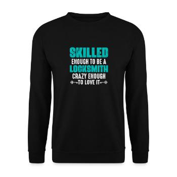 Assez habile pour être un serrurier Pick Locks Lockpi - Sweat-shirt Unisexe - noir - Devant - Alina (178cm) & Michal (187cm)