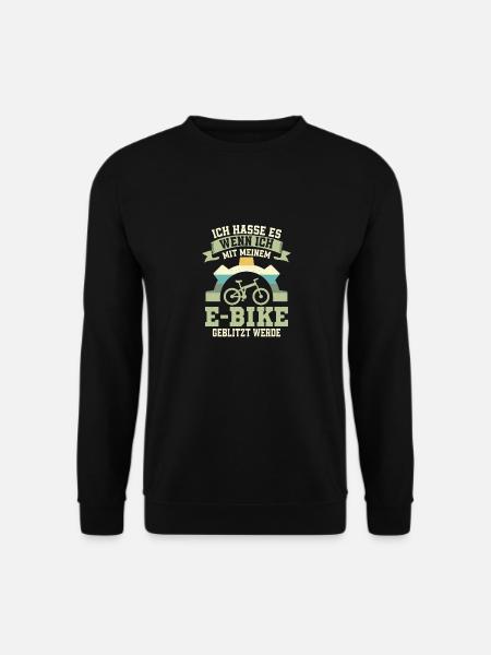 Ich hasse es mit meinem E-Bike geblitzt werden Ebi - Unisex Pullover - Schwarz