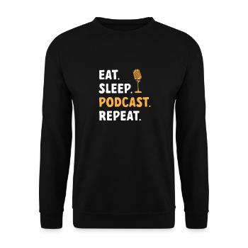 Podcaster Podcast - Unisex Sweatshirt - black - Front - Alina (178cm) & Michal (187cm)