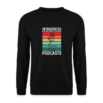 Podcaster Podcast - Unisex Sweatshirt - black - Front - Alina (178cm) & Michal (187cm)