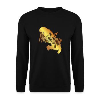 schöne Idee von Original Geschenk aus Martinique - Unisex Pullover - Schwarz - Vorne - Alina (178cm) & Michal (187cm)