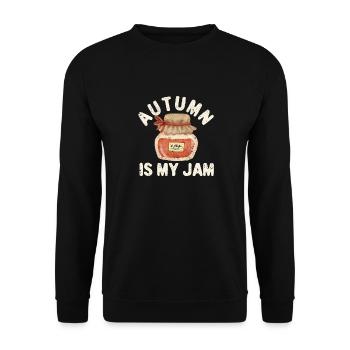 Autumn is my jam funny autumn season - Unisex Sweatshirt - black - Front - Alina (178cm) & Michal (187cm)