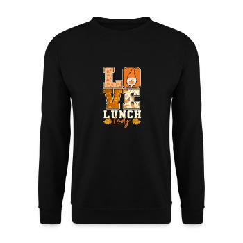 Love Lunch Checkers Autumn Autumn Gnome Teacher - Unisex Sweatshirt - black - Front - Alina (178cm) & Michal (187cm)