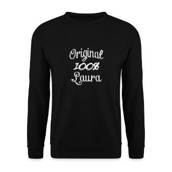 Original 100% Laura - Unisex Sweatshirt - black - Front - Alina (178cm) & Michal (187cm)