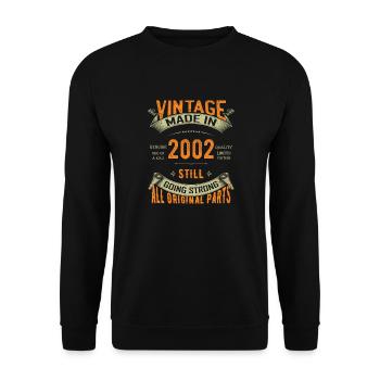 Classic 2002 - 21st Birthday 21 Year Old Vintage - Unisex Sweatshirt - black - Front - Alina (178cm) & Michal (187cm)