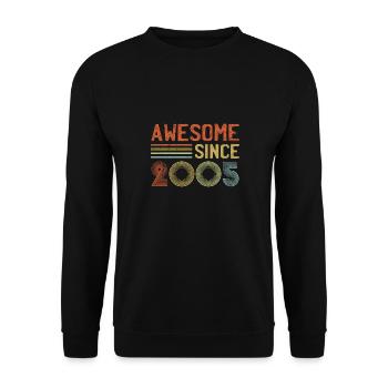 Vintage 2005 18th Birthday 18 Year Old Classic - Unisex Sweatshirt - black - Front - Alina (178cm) & Michal (187cm)