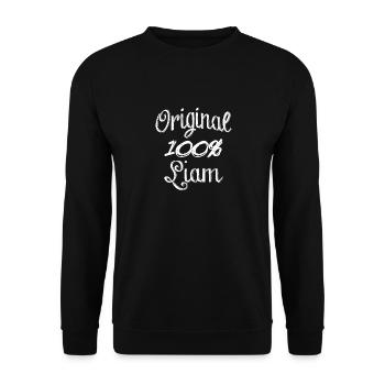 Original 100% Liam - Unisex Sweatshirt - black - Front - Alina (178cm) & Michal (187cm)