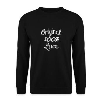 Original 100% Luca - Unisex Pullover - Schwarz - Vorne - Alina (178cm) & Michal (187cm)