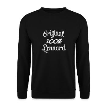 Original 100% Lennard - Sweat-shirt Unisexe - noir - Devant - Alina (178cm) & Michal (187cm)