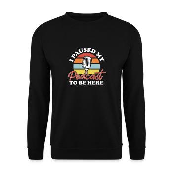 Podcaster Podcast - Unisex Sweatshirt - black - Front - Alina (178cm) & Michal (187cm)