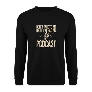 Podcaster Podcast - Unisex Sweatshirt - black - Front - Alina (178cm) & Michal (187cm)
