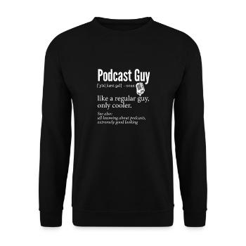 Podcaster Podcast - Unisex Sweatshirt - black - Front - Alina (178cm) & Michal (187cm)