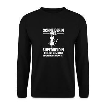 Näher Schneiderin - Unisex Pullover - Schwarz - Vorne - Alina (178cm) & Michal (187cm)