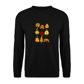Halloween, Autumn, Trees, Autumn, Season, Leaves, Leaf - Unisex Sweatshirt - black - Front - Alina (178cm) & Michal (187cm)