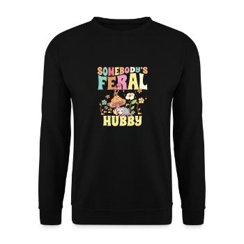 Somebody’s Feral Hubby Wild Family Opossum - Sweat-shirt Unisexe - noir - Devant - Alina (178cm) & Michal (187cm)