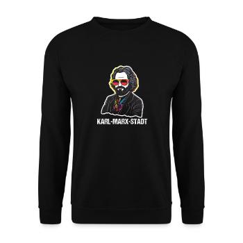 Le communisme a quitté le marxisme Karl Marx - Sweat-shirt Unisexe - noir - Devant - Alina (178cm) & Michal (187cm)