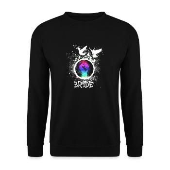 bride,braut,LGBT,regenbogen,pride,gay pride - Unisex Pullover - Schwarz - Vorne - Alina (178cm) & Michal (187cm)