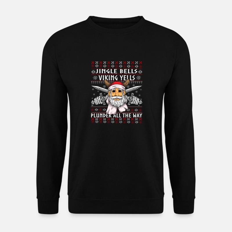 Jingle Bells Wikinger Schreie Walhalla Wikinger Nordisch - Unisex Pullover - Schwarz