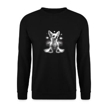 Chihuahua | Ballerina | Ballet | Dance | Dancing | - Unisex Pullover - Schwarz - Vorne - Alina (178cm) & Michal (187cm)