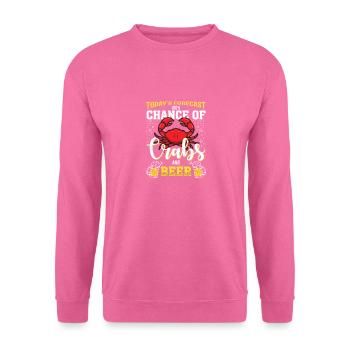 Crabe mangeur de crabes amoureux homard Crabbing fruits de mer - Sweat-shirt Unisexe - rose - Devant