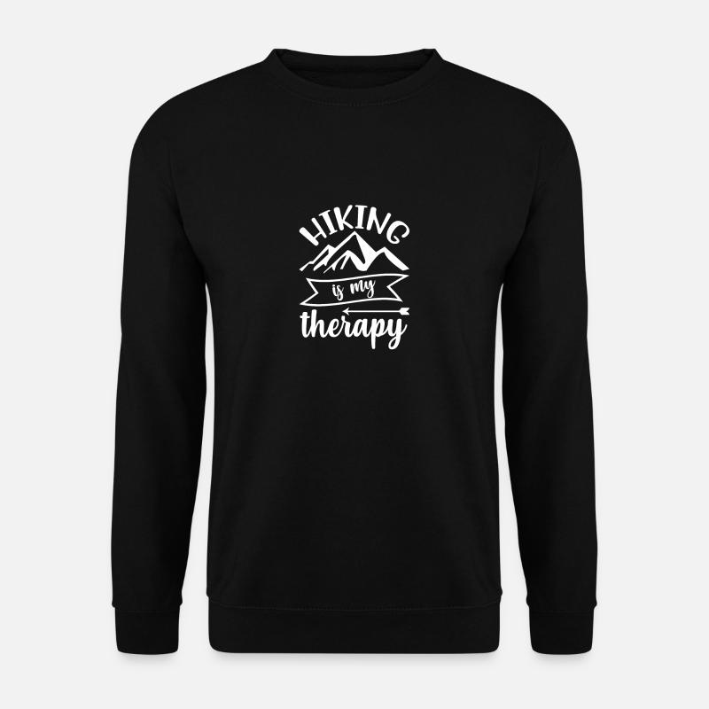 Wanderer Berg Lustiges Wandern - Unisex Pullover - Schwarz