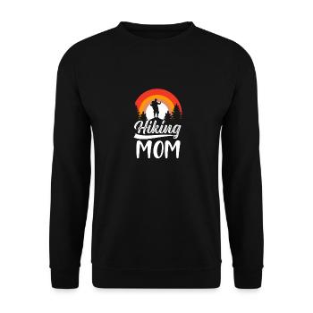 Wanderer Berg Lustiges Wandern - Unisex Pullover - Schwarz - Vorne - Alina (178cm) & Michal (187cm)