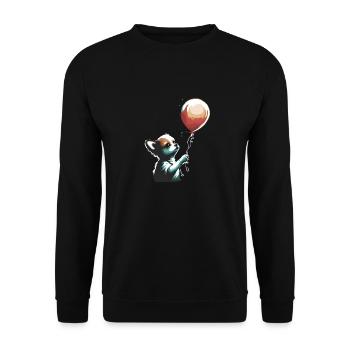 Chihuahua | Ballon | Süßer Hund | Chiwawa | Lustig - Unisex Pullover - Schwarz - Vorne - Alina (178cm) & Michal (187cm)