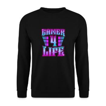 Gamer 4 Life Idée cadeau Gamer for Life - Sweat-shirt Unisexe - noir - Devant - Alina (178cm) & Michal (187cm)