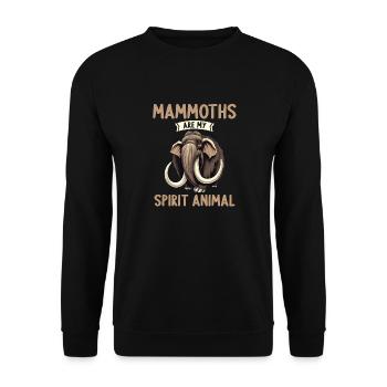 Ich mag halt einfach Mammuts Mammut - Unisex Pullover - Schwarz - Vorne - Alina (178cm) & Michal (187cm)