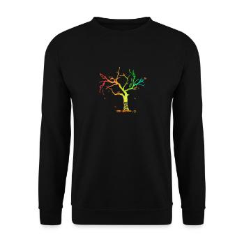 Autumn Season Autumn Equinox Tree Leaf - Unisex Sweatshirt - black - Front - Alina (178cm) & Michal (187cm)