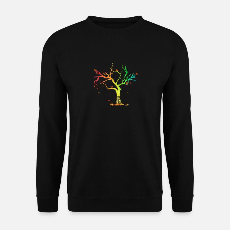 Herbst Saison Herbst-Tagundnachtgleiche Baum Blatt - Unisex Pullover - Schwarz