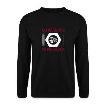 No Peanuts No Problems Nut Allergic Awareness - Unisex Pullover - Schwarz - Vorne - Alina (178cm) & Michal (187cm)